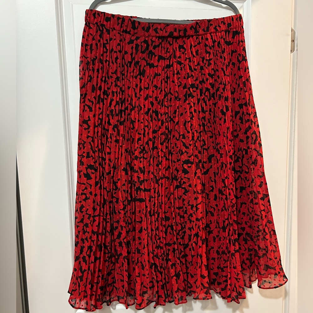 Michael Kors Red Polka Dot Skirt Size Medium